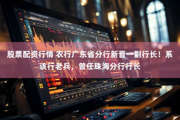 股票配资行情 农行广东省分行新晋一副行长！系该行老兵，曾任珠海分行行长